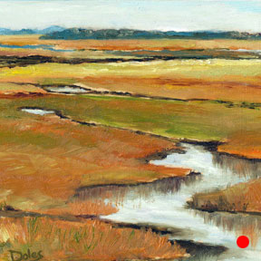 photo of Edwards Creek plein air oil painting