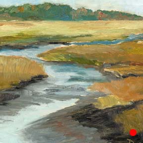 photo of Starratt Creek plein air oil painting