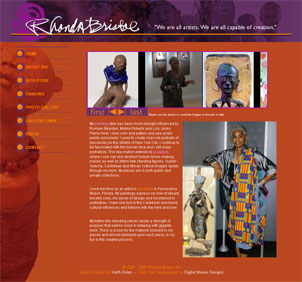 screenshot of Rhonda Bristol web site