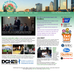screenshot of Smoke Free Jacksonville website