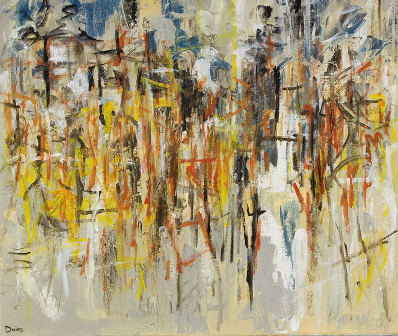 photo of abstract market painting