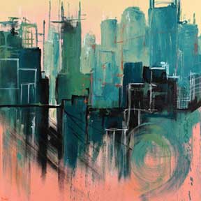 photo of Wizard of Oz emerald city abstract painting