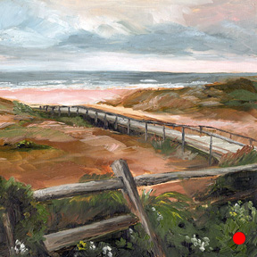 photo of Hanna Park beach oil painting