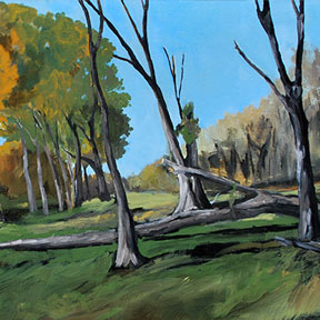 photo of McCoys Creek swamp acrylic painting