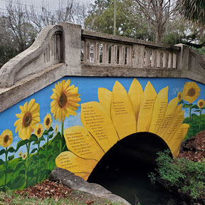 photo of sunflower mural painting